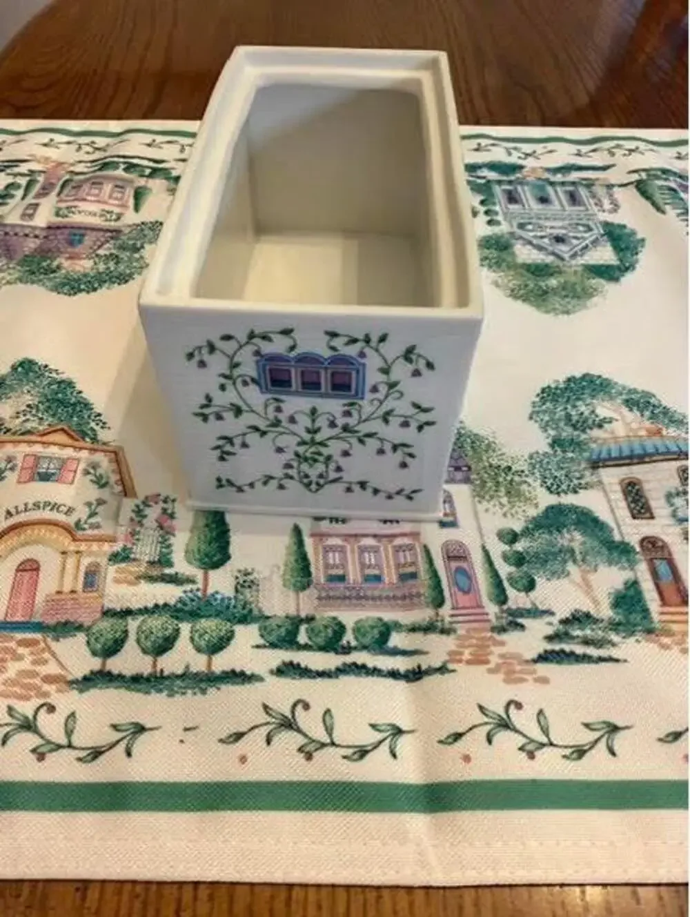 Vintage Lenox Spice Village 1994 Recipe Box Base MINT